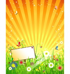 Summer meadow beautiful vector image