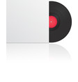 Vinyl record in envelope vector image