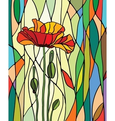 Stained glass window vector image