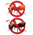 Dead ants sign vector image