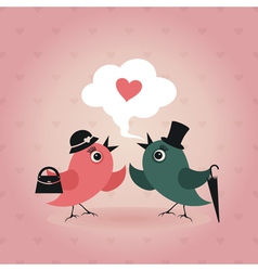 Bird of love vector image