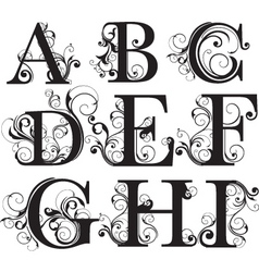 Script capitals vector image