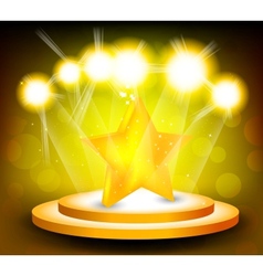 Background with stage and star Background with stage and star vector image