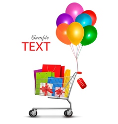 Sale shopping bags vector image