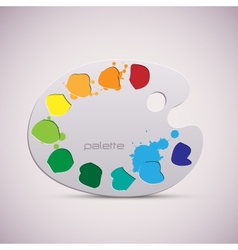 Wooden art palette Color vector image