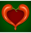 Two red hot chilli pepper frame vector image