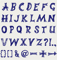 Handwritten alphabet vector image