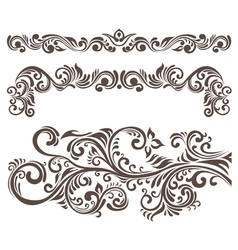 Floral design elements vector image