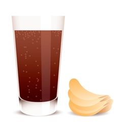 Cola and potato chips vector image