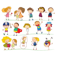 Cute Family and Kids vector image