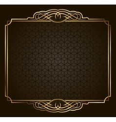Calligraphic Retro gold frame on background Calligraphic Retro gold frame on background vector image