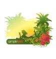Tropical girl vector image