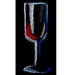 Wine on black vector image