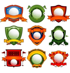 Color golf emblem vector image