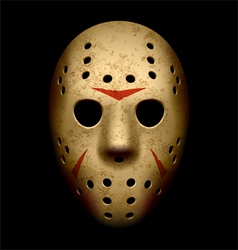 Scary hockey mask vector image