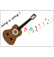 Brown guitar Brown guitar vector image