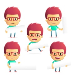 Casual man in various poses vector image