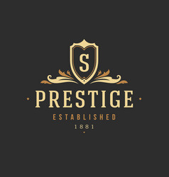 Luxury letter s logo Royalty Free Vector Image