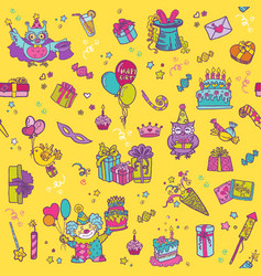 Birthday Celebration Seamless Pattern vector image