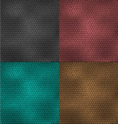 Set of leather patterns vector image