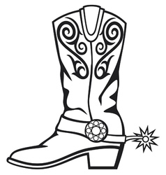 Cowboy boot vector image