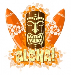 Tiki mask vector image