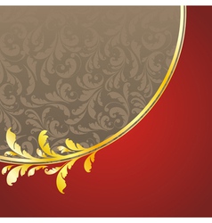 Decorated golden pattern vector image
