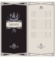 Menu skull vector image