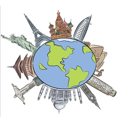 World architecture vector image