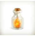 Fire in a bottle icon vector image