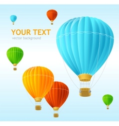 Air ballons background vector image
