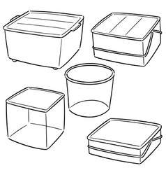 Set of plastic container Royalty Free Vector Image