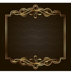 Calligraphic Retro gold frame on background Calligraphic Retro gold frame on background vector image