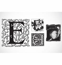 Vintage traced woodcut vector image