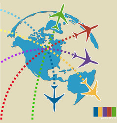 Concept of airplane air craft shipping Concept of airplane air craft shipping vector image