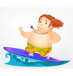 Cheerful Chubby Man vector image