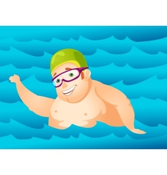 Cheerful Chubby Man vector image