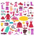 Fashion and beauty icons vector image