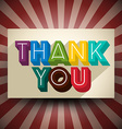 Thank You Vintage Card vector image