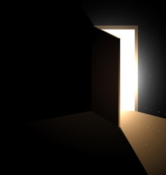Light from the open door vector image
