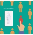 Human resource and recruitment modern concept Hand vector image