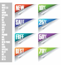 Sticker corners vector image