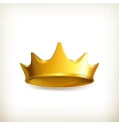 Golden crown vector image