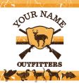 Vintage hunting sign vector image
