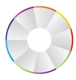 Concept of colorful circular banners with arrows vector image
