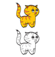 Cute cartoon baby tiger vector image