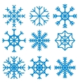 Snowflake set vector image