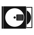 Cd box with disc icon simple style vector image