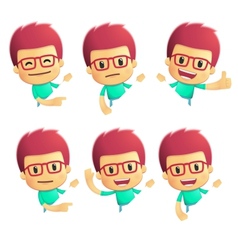 Casual man in various poses vector image
