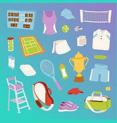 Tennis seamless pattern vector image